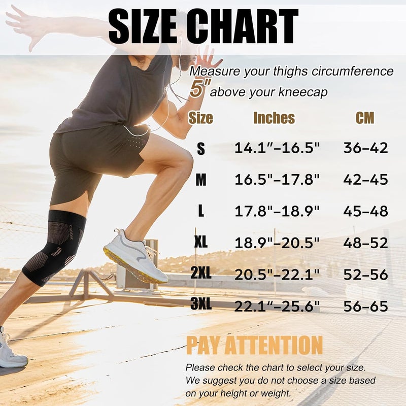 NEENCA Copper Knee Brace for Women and Men, Knee Compression Sleeve for Knee Pain, Arthritis, ACL, Meniscus Tear, Joint Pain Relief, Knee Support for Running, Working Out, Fitness,Weightlifting-Single - Image 4